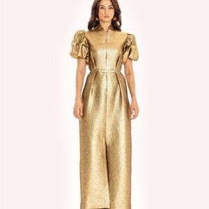 Elegant Dubai Gold Maxi Dress